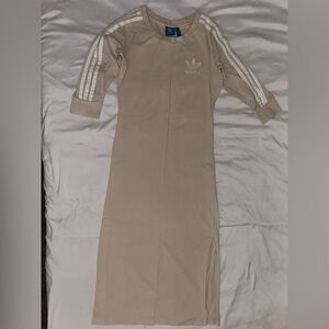 Adidas Beige Mid-Sleeve Dress